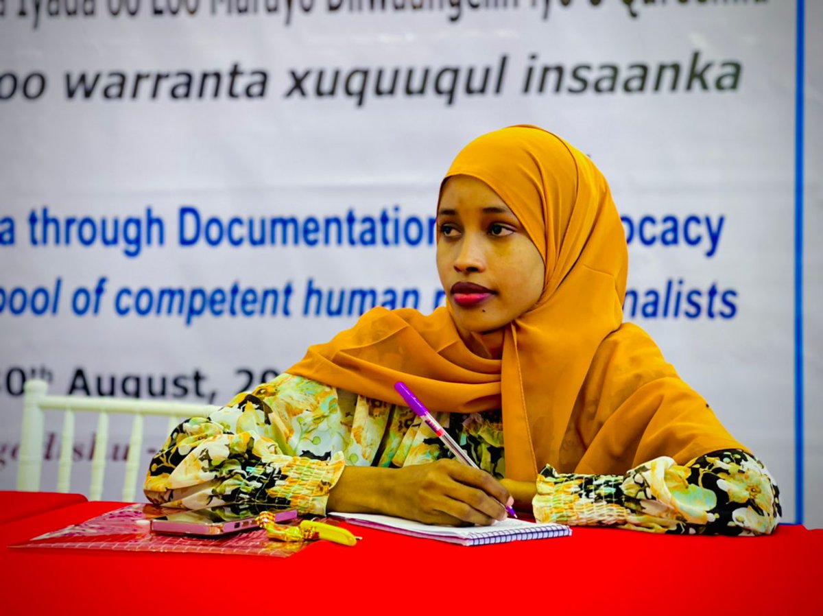 “This training increased our knowledge & our capacity towards human rights reporting in #Somalia,' One of the participants, Kiin Hasan Fakat, one of only six women journalists working in all-female @MediaBilan said.