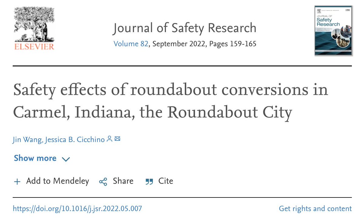 DavidZipper's tweet photo. Remarkable new research about the "Roundabout City" -- Carmel, IN. 

Carmel's roundabouts have apparently reduced crash injuries by 47%(!).

[cont'd]

https://t.co/cBVfb1if48 https://t.co/aBtwYHvlCB