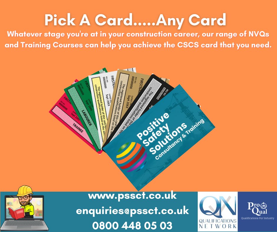 Contact us and find out how our NVQs and Training Courses can help you achieve the CSCS card you need for your construction career