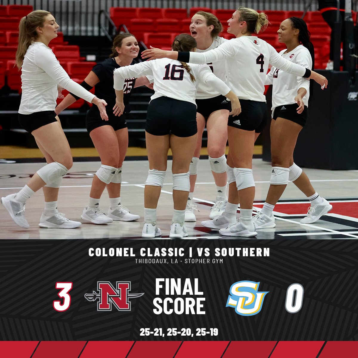 Nicholls Volleyball tweet media