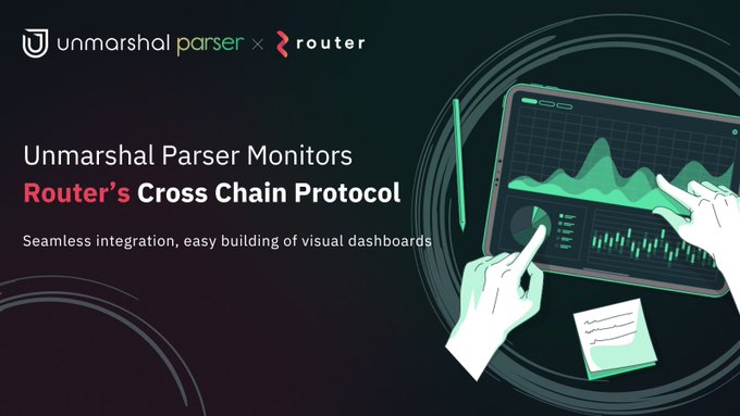 polkastarter's tweet photo. @EthernityChain @ThetanArena @DomiOnline @unmarshal @womplay @kattanatrade @Wonderhero_io @decentraland @themetakey @CoinbaseWallet Cross-chain bridge @routerprotocol implements @unmarshal's Parser ✅, a "No Code" Smart Contract Indexer to integrate visual dashboards and track metrics across multiple chains. 🤝🏻

Learn more about @unmarshal's Parser on their website: https://t.co/3wAWQrRzcW https://t.co/nYT7neDvME