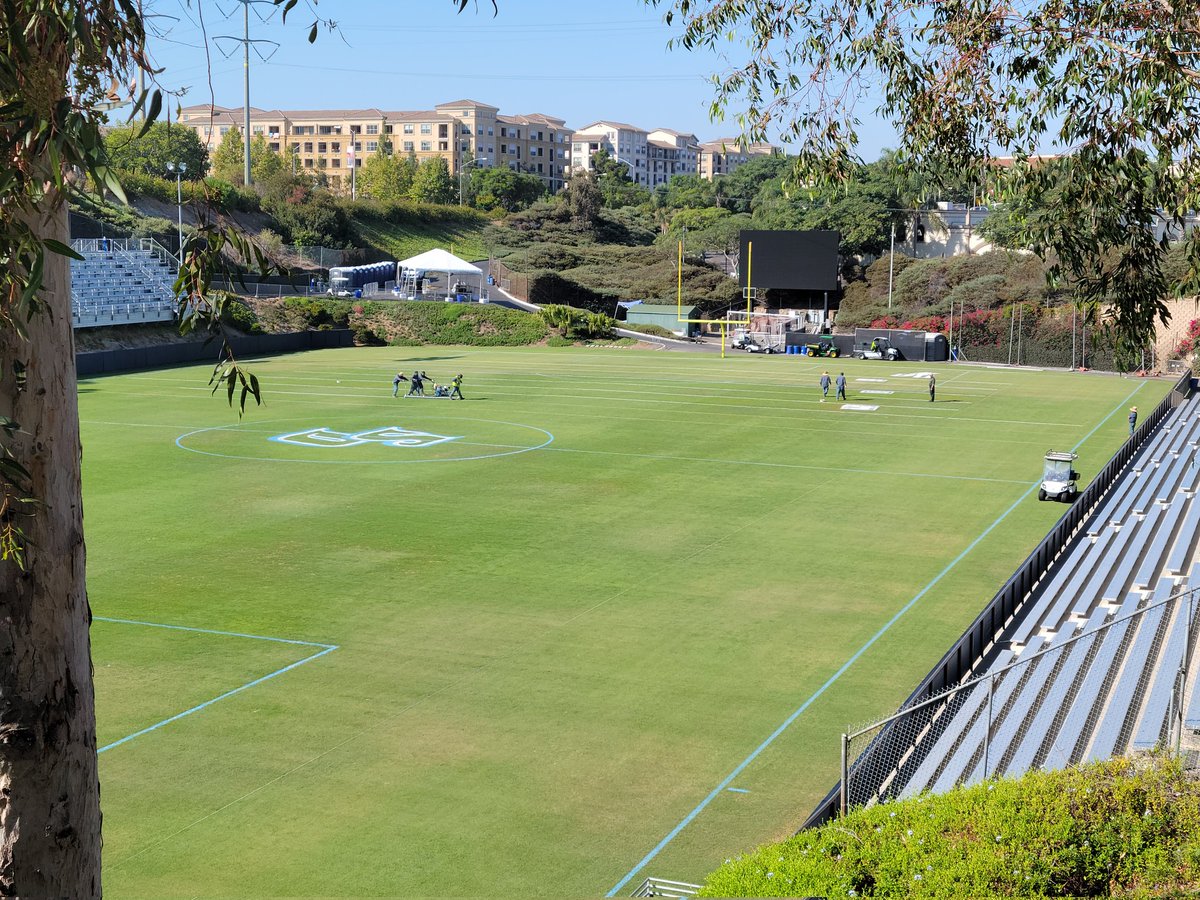 Goalposts are back up and the field paint is going down back in Torero Stadium...2022 season kicks off tomorrow night!