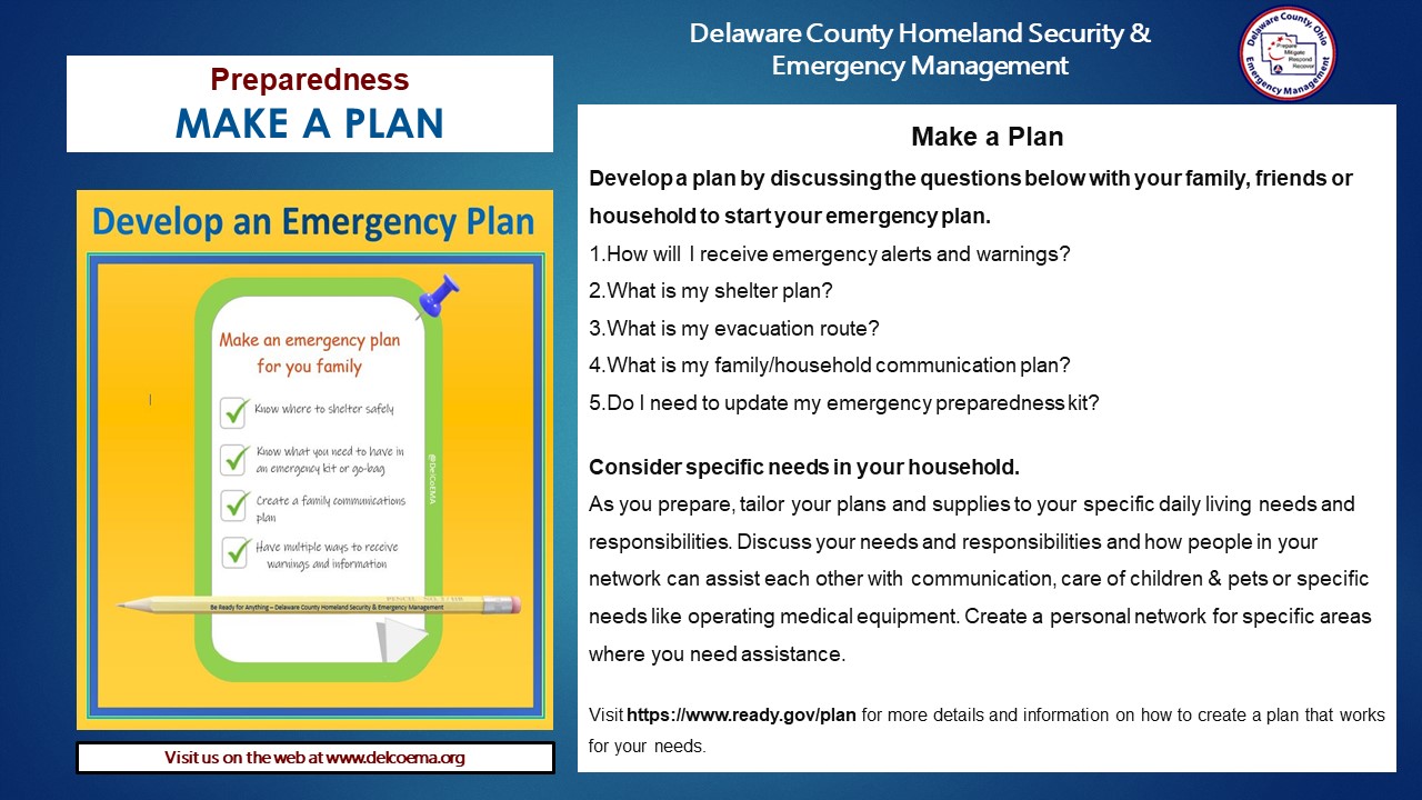 Delaware Co. Emergency Management on Twitter "Making a plan for when
