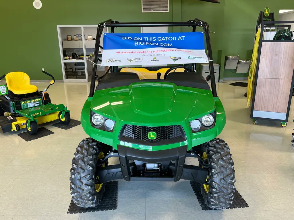 NEFFAFoundation's tweet photo. Are you looking for a UTV?

This 2022 John Deere Gator is being auctioned off right now on @BigIron. All proceeds benefit the Nebraska's 12,000+ FFA members &amp; their advisors.

RT to spread the word. Auction closes Sept 14. Bid here: https://t.co/KTZcE2o2rS https://t.co/aptygkePZd