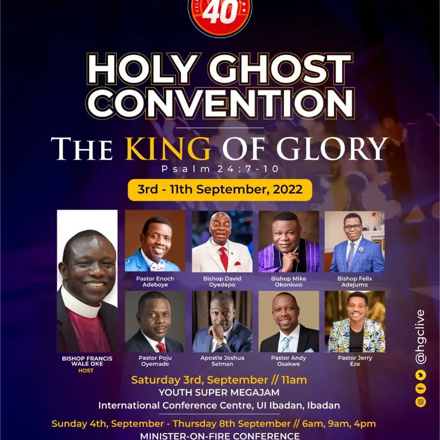 taoyadeyi's tweet photo. Ministering in word are;
Pastor E. A. Adeboye
Bishop David Oyedepo
Bishop Mike Okonkwo
Bishop Felix Adejumo
Pastor Poju Oyemade
Apostle Joshua Selman
Pastor Andy Osakwe
Pastor Jerry Eze

And the Host, Bishop @franciswaleoke 

with others anointed men of God https://t.co/ukrWFXcX0f