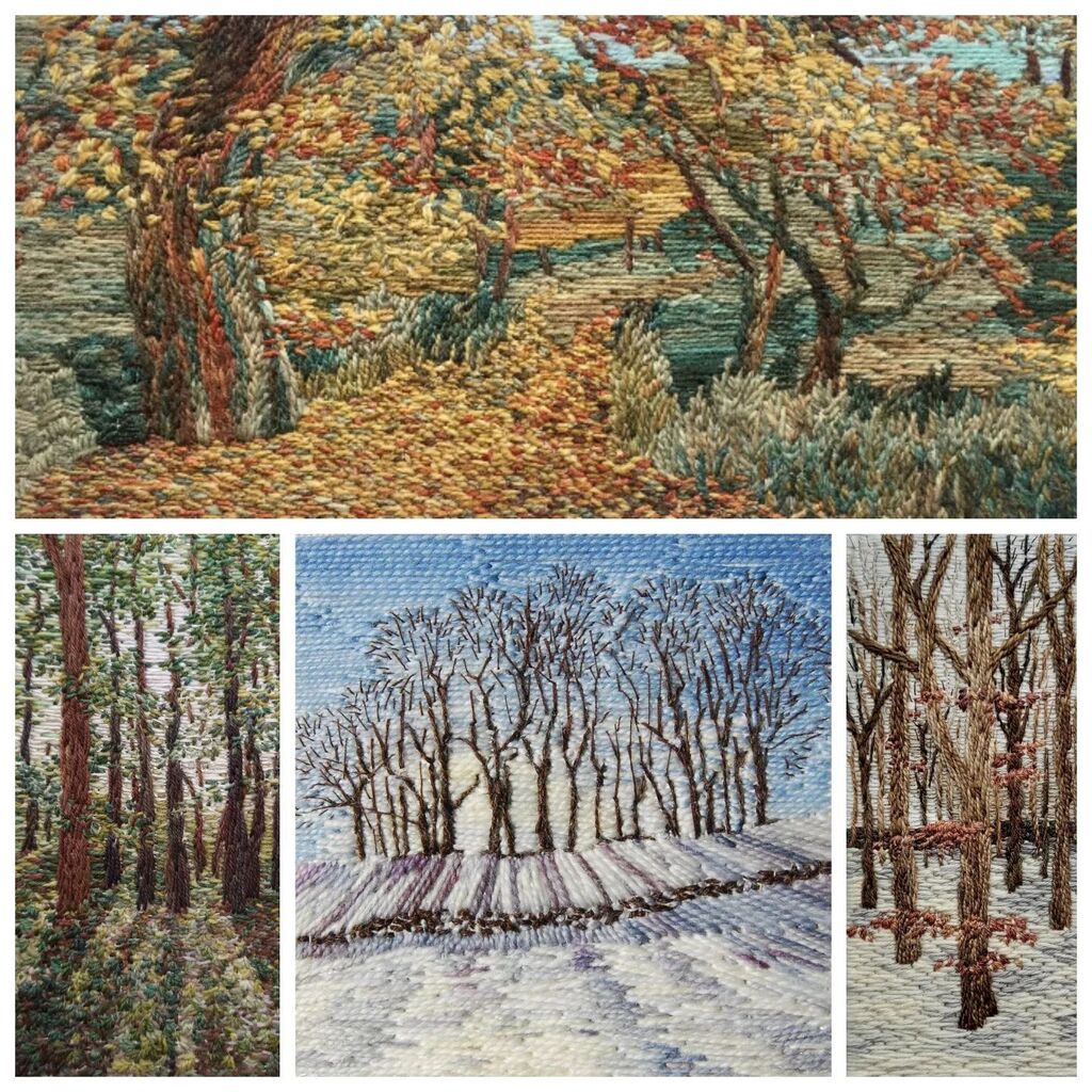 cognissart's tweet photo. #septtextilelove 2
Discipline/craft
I am an artist who stitches. Hand stitching is my medium. Inspired by the landscape around me I paint with thread and yarn creating #fineartinstitch
.
#septembertextilelove #septtextilelove2022
#textileart #textilear… https://t.co/AMRW7xVAXR https://t.co/r2R2Qa2eLM