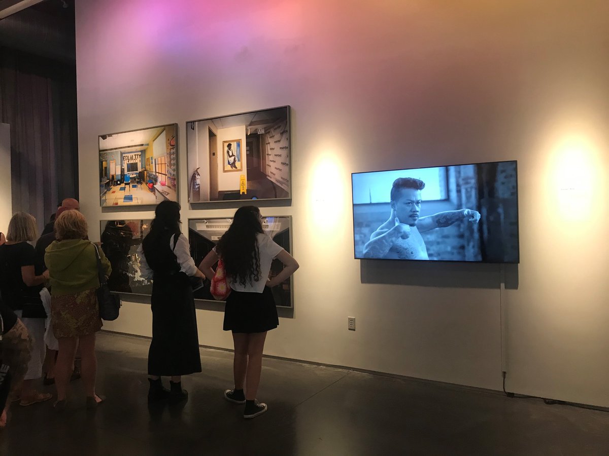 PC_SPaRC's tweet photo. SPaRC visited the Waterfire Arts Center yesterday to attend the "Portales: reimagining the future" exhibit opening. This exhibit is part of a larger community arts project partly sponsored by the NEA and RISCA. Wonderful to support @ESungArt's work in person. https://t.co/kdsKCIUmg8