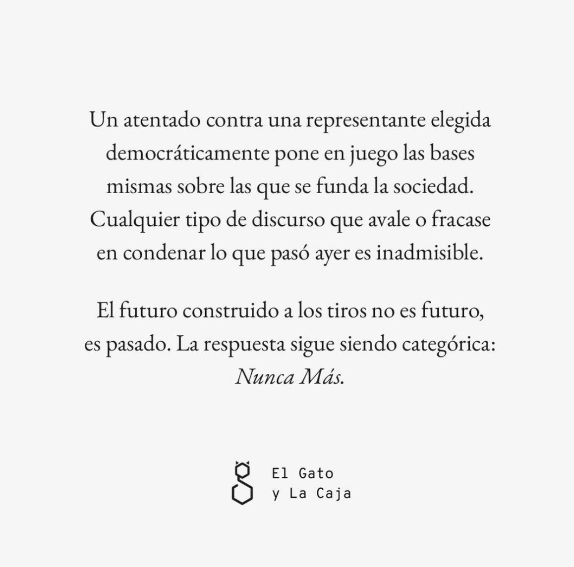 Me estoy yendo pero antes de que arranquen a mal interpretar mi postura sobre lo sucedido les dejo esto que lo explica mejor que yo 🐈 📦♥️