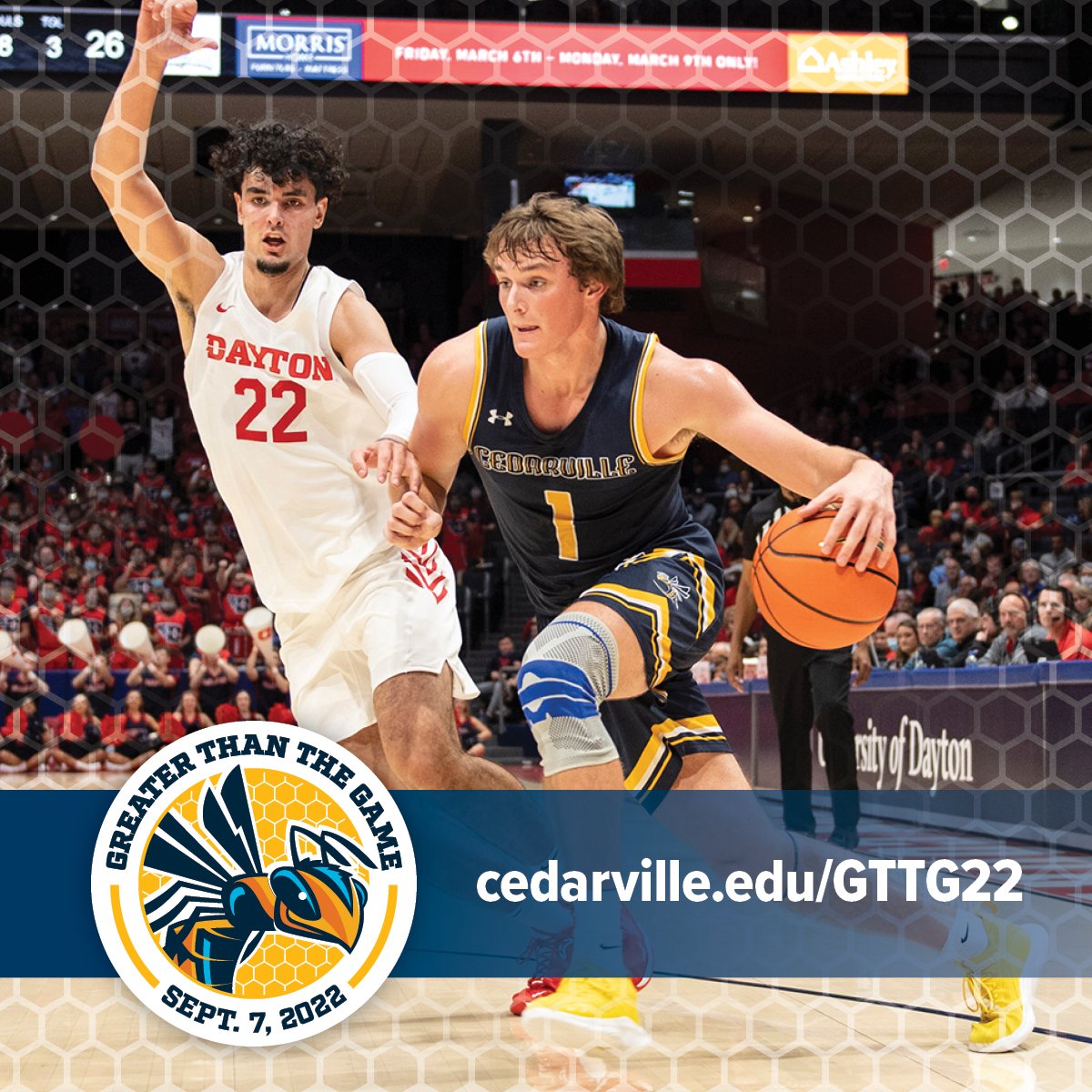 Greatful for the start of another season! We would love to have your support on our "Greater Than The Game" giving Day being held on September 7th to enhance the collegiate experience for our student athletes on our Mens Basketball Team. We truly appreciate your support:)