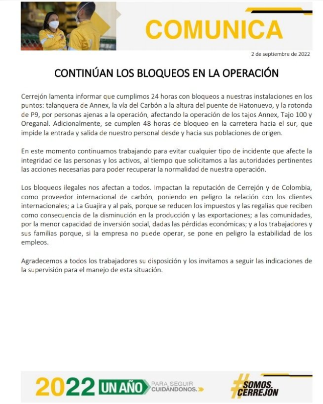 RICOmunitarias's tweet photo. Tras la publicación de una declaración de la empresa, las manifestantes han recibido intimidaciones y amenazas a su integridad física. @DefensoriaCol @DefensoriaCol @indeps @laguajirahabla @veebakuaippaa @STEunimagdalena https://t.co/oSFbwx59YE