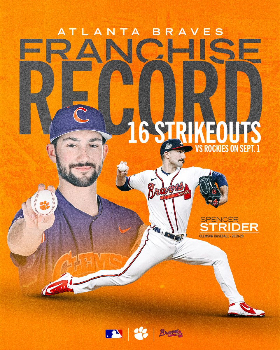 ClemsonBaseball's tweet photo. Doin' 𝘽𝙄𝙂 things! 👀 👏

@SpencerSTRIDer @Braves 

#ClemsonFamily 🐾 https://t.co/COoZ9pzSIy