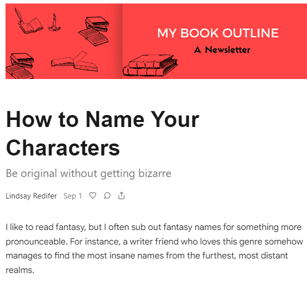LindsayRedifer's tweet photo. New issue of My Book Outline over on substack! Every subscription gets a great writing resource to plan out your next book and tons of help and support. https://t.co/wkxZmpGSec https://t.co/dhJ8UM2tT1