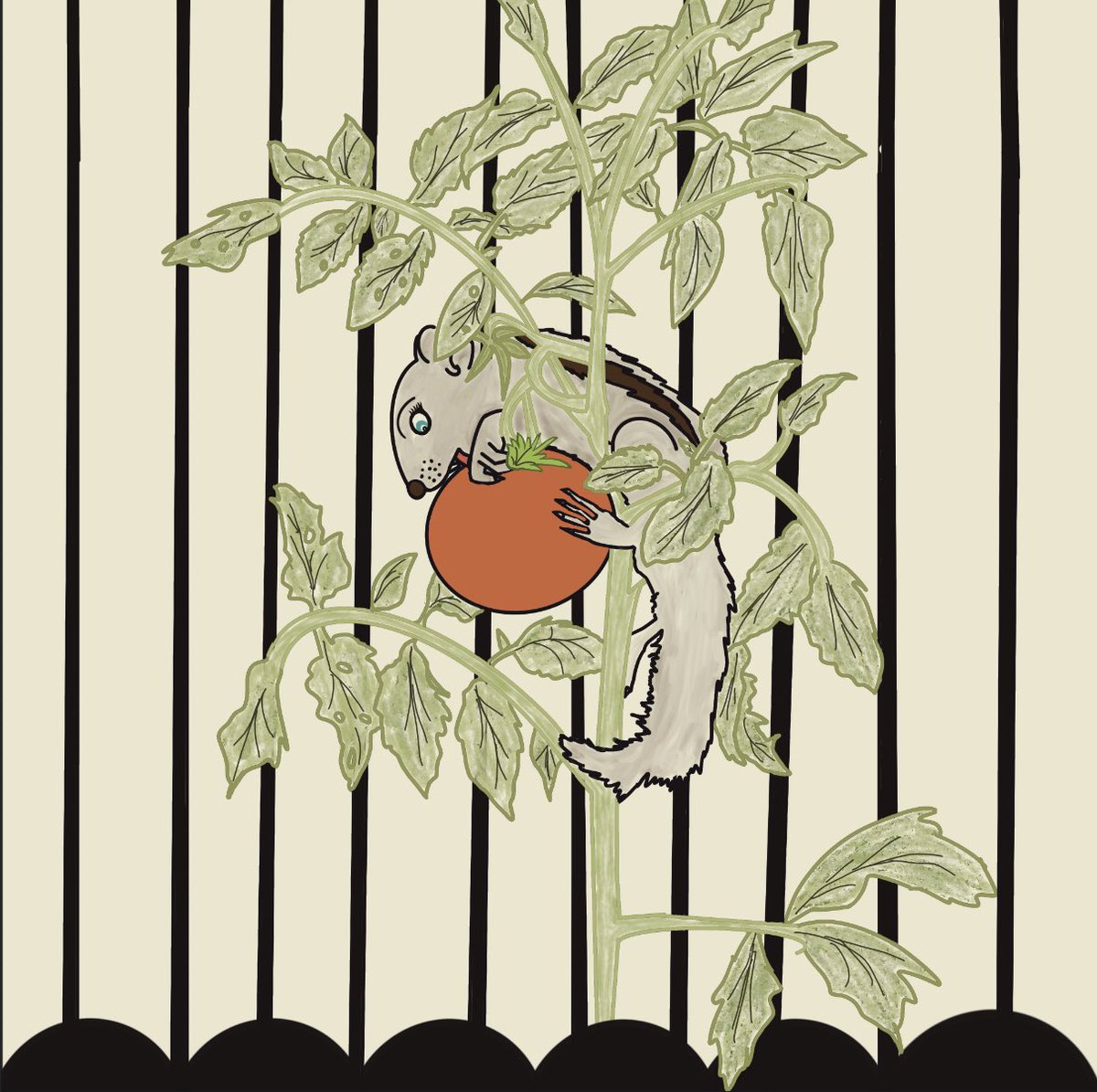 My first time posting a pic on twitter! <a href="/scbwi/">scbwi</a> SCBWI August prompt “Lunch Break” #SCBWIDrawthis #kidlitart