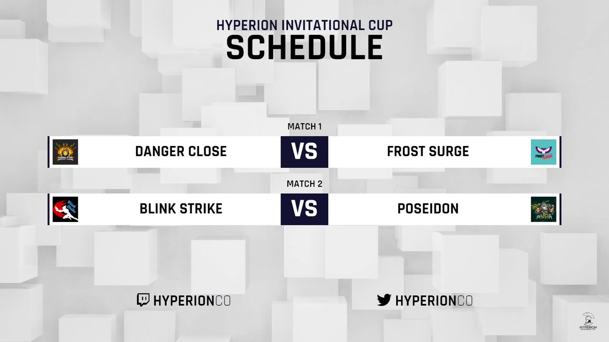 HyperionCo's tweet photo. We're halfway through the regular season of the Hyperion Invitational Cup 2! We'll have a few matches streamed on our main and alpha twitch channels starting with @DangerCloseBaby vs @PermafrostGG at 8pm EDT!
#ForzaHyperion https://t.co/2lLNUaJyYD