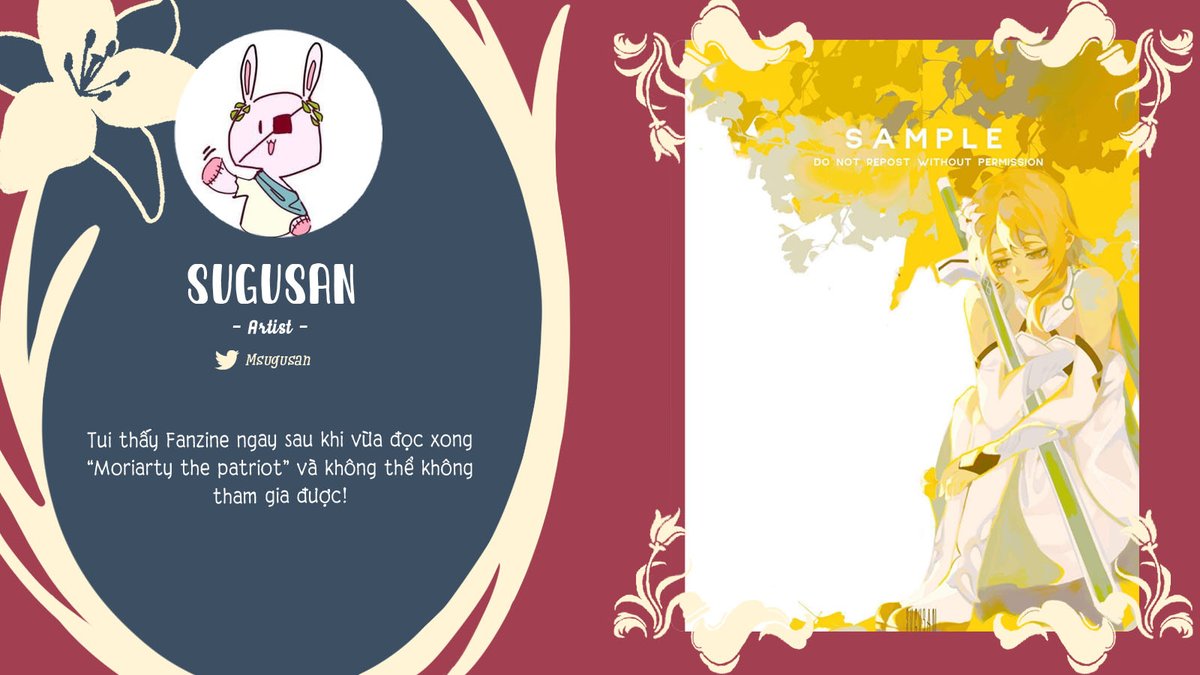 SWcrossingpoint's tweet photo. ❖ GIỚI THIỆU KHÁCH MỜI ❖

Khách mời tiếp theo của tụi mình là Sugusan (@Msugusan)

Xin hãy chờ đón những tác phẩm ấn tượng sẽ xuất hiện trong fanzine nhé!

#シャーウィリ #sherliam #crossingpoint_zine https://t.co/diwh1zpwgG