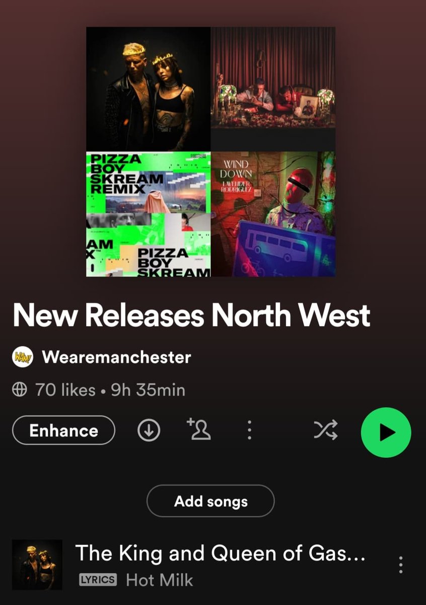 Wearemanchester (@wearemanchester) on Twitter photo NW Releases #playlist!
tinyurl.com/buzyz29j
#newmusic from: <a href="/E_E_/">EverythingEverything</a>
<a href="/hotmilkhotmilk/">HOT MILK</a> <a href="/ohitslavender/">Lavender Rodriguez</a> <a href="/queencultband/">๐๐๐๐๐ ๐ฎ๐๐๐</a>
<a href="/moreinluv/">More In Luv</a> <a href="/StuNorthMan/">Stu Wolfenden</a> <a href="/Horsemeatuk/">Horsemeat</a> @GreenWireBand <a href="/_TheMantra/">๐๐๐ ๐๐๐๐๐๐</a> <a href="/Rxdeemers/">Redeemers</a> <a href="/hungryhungree/">Hungry</a>
#Manchestermusicscene #Wearemanchester NW Releases #playlist!
tinyurl.com/buzyz29j
#newmusic from: <a href="/E_E_/">EverythingEverything</a>
<a href="/hotmilkhotmilk/">HOT MILK</a> <a href="/ohitslavender/">Lavender Rodriguez</a> <a href="/queencultband/">๐๐๐๐๐ ๐ฎ๐๐๐</a>
<a href="/moreinluv/">More In Luv</a> <a href="/StuNorthMan/">Stu Wolfenden</a> <a href="/Horsemeatuk/">Horsemeat</a> @GreenWireBand <a href="/_TheMantra/">๐๐๐ ๐๐๐๐๐๐</a> <a href="/Rxdeemers/">Redeemers</a> <a href="/hungryhungree/">Hungry</a>
#Manchestermusicscene #Wearemanchester