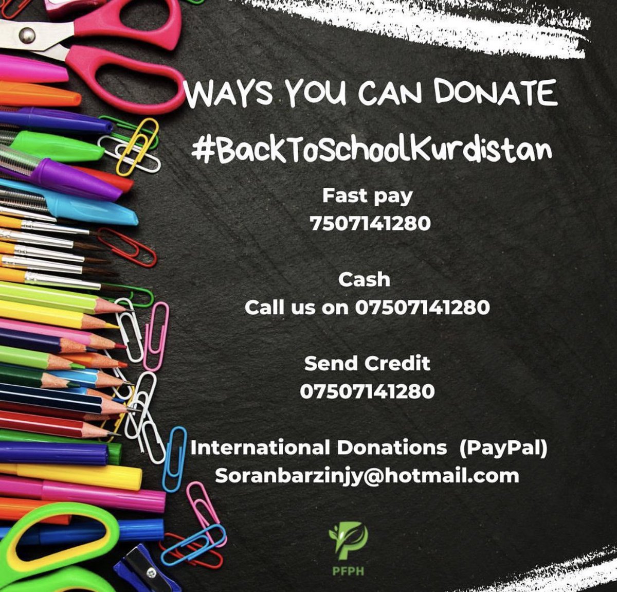 Sazan_Mandalawi's tweet photo. Here is how you can donate! https://t.co/KFxJ7eJoNf