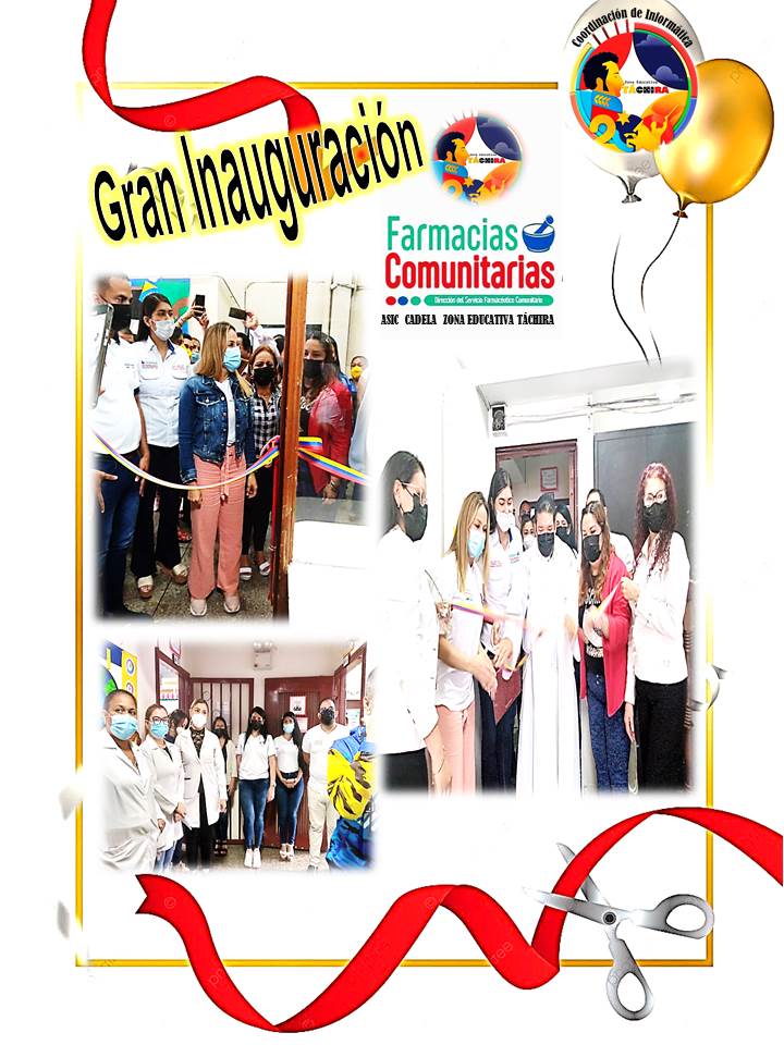 InformaticaZET's tweet photo. Felicitamos a la Jefa de Zona Educativa Táchira Profesora Ana Berzabeth Gandica junto a la Primera dama Karem de Bernal,  primera dama y la profe Jennifer Delgado por el arduo trabajo en la Inauguración de la Farmacia Comunitaria para el sector educativo. https://t.co/LSqwmqSoDS