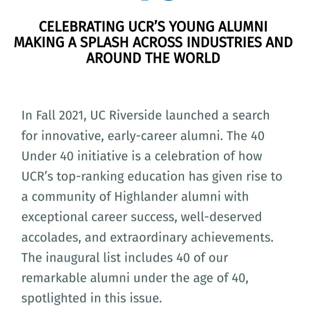 Pachis_7's tweet photo. My parents always told me "mijo sueña en grande" and so I did. I am thankful for those that nominated me and grateful to be part of the first cohort and get recognized for my work with @Dreamerssoccer and @MiHispCollab

Link:https://t.co/v0PixuluYw
#40u40 #ucralumni https://t.co/Fv1QeBXOUB