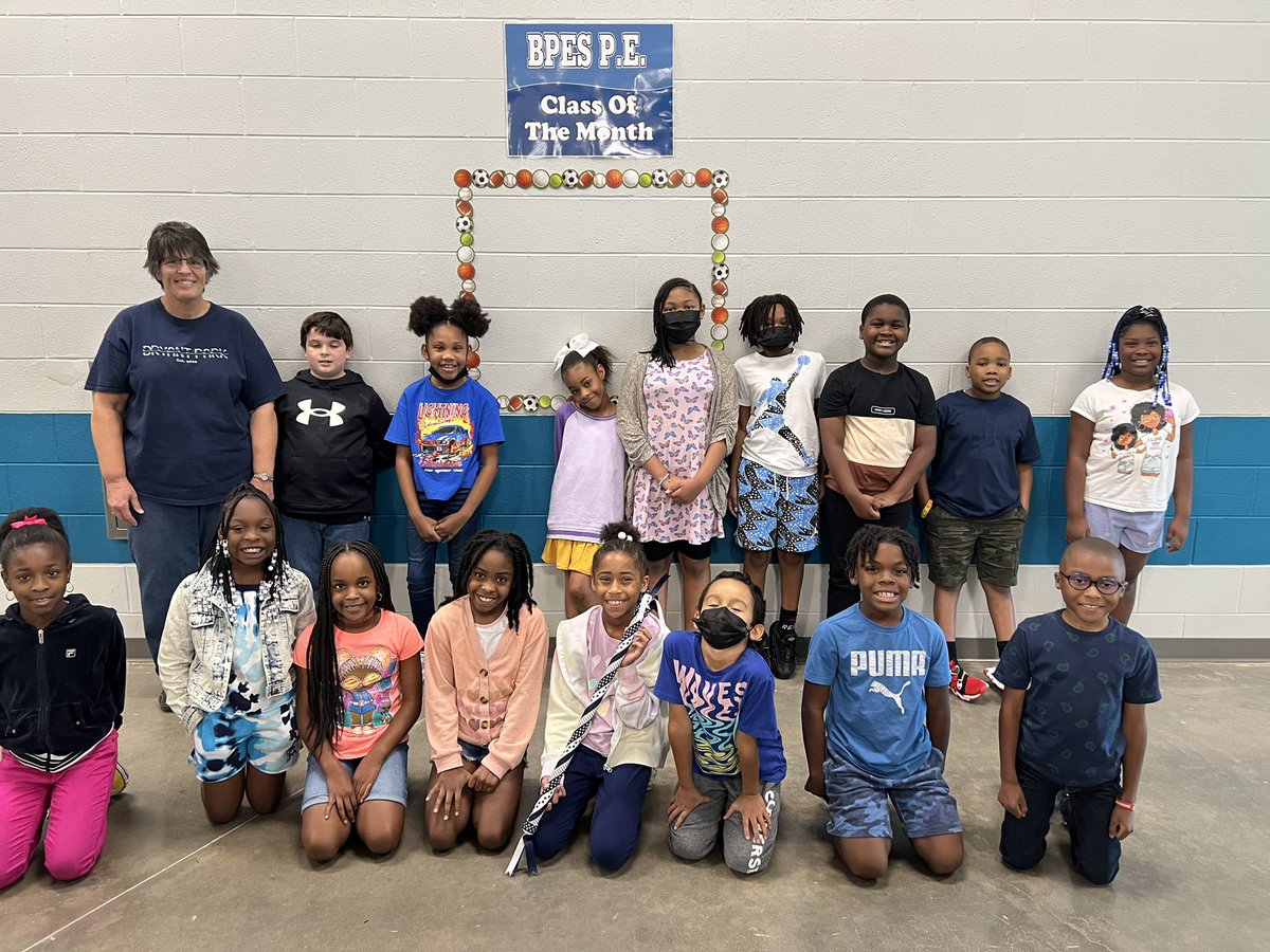 We would like to congratulate Mrs. Adamson’s 3rd grade class! They are the BPES PE Class of the Month and won the spirit stick today for the month of August! #bpinspired <a href="/purvis_11/">Alberta Purvis</a> <a href="/DrSlaughter18/">Dr. Cortney C. Slaughter</a> <a href="/MSeayMAE/">Monisha Seay, Ed.S</a> <a href="/BPESArtsAcademy/">Bryant Park Elementary</a>