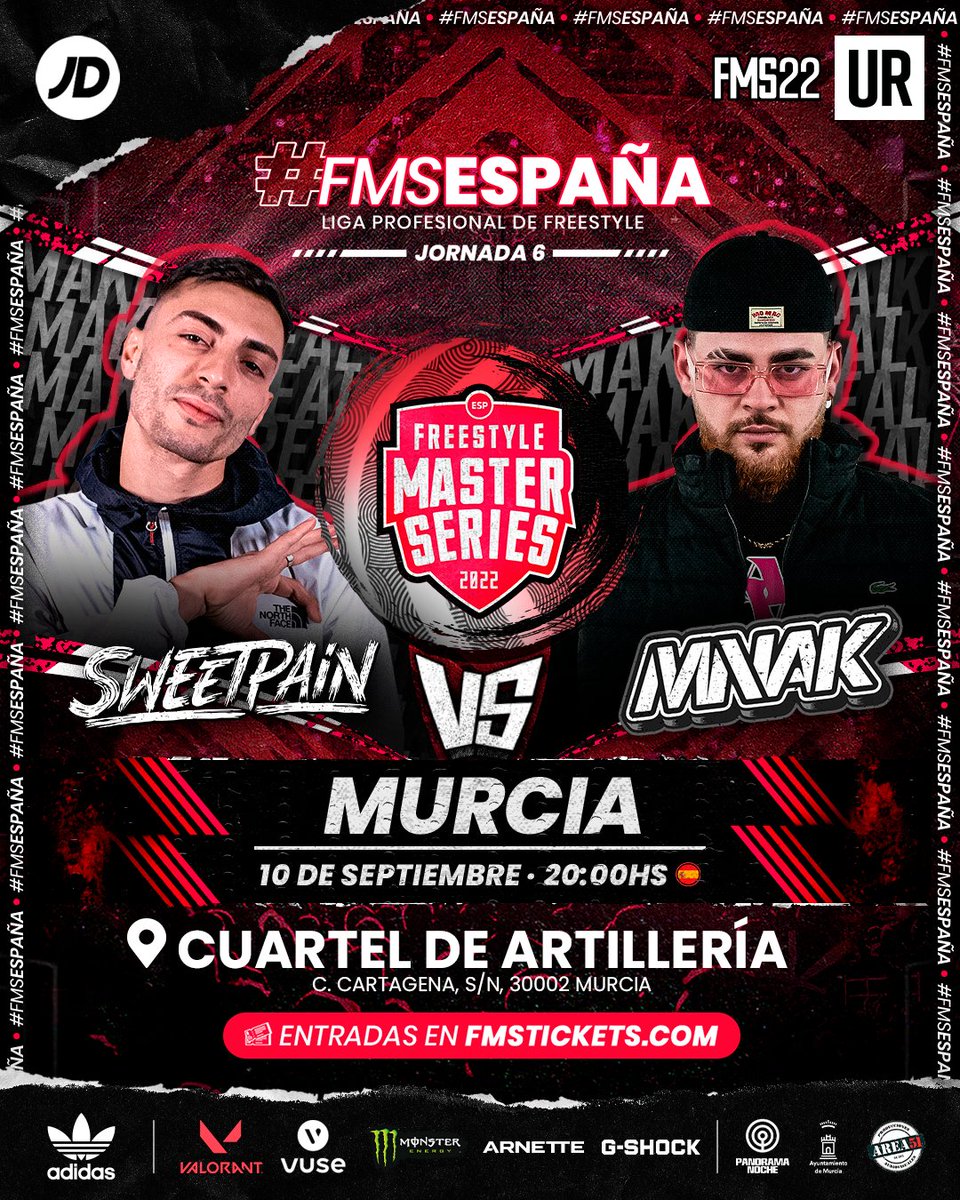 FMSEspOficial's tweet photo. ¡Sweet Pain 🆚 Mnak es la segunda batalla confirmada de #FMSMurcia! 🔥

#FMSEspaña https://t.co/6euKhQi3CP