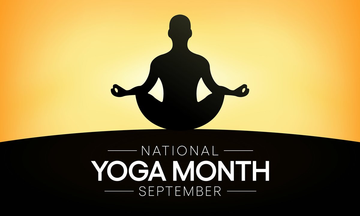 Baker_Comm's tweet photo. Sitting too much? Namaste! September is #NationalYogaMonth. What’s your favorite exercise? https://t.co/3fXSG4wmH1