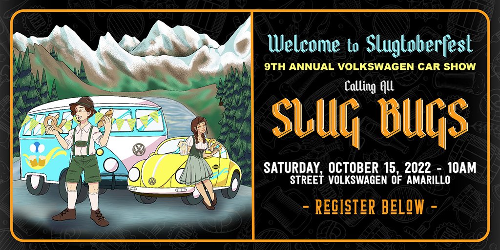 VWstreet's tweet photo. Slugtoberfest 2022 will be on October 15th this year! - https://t.co/4OhqQjumu2 https://t.co/AQnJaAhTTQ