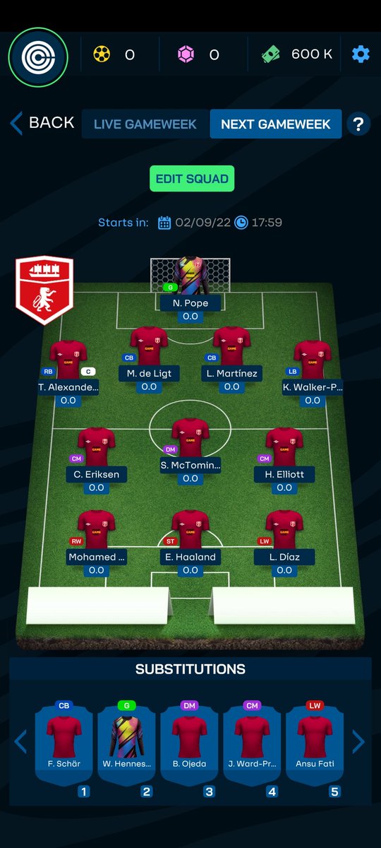 HeroicLegendsFC's tweet photo. @clubgame Team for this week https://t.co/ITykfh63y7