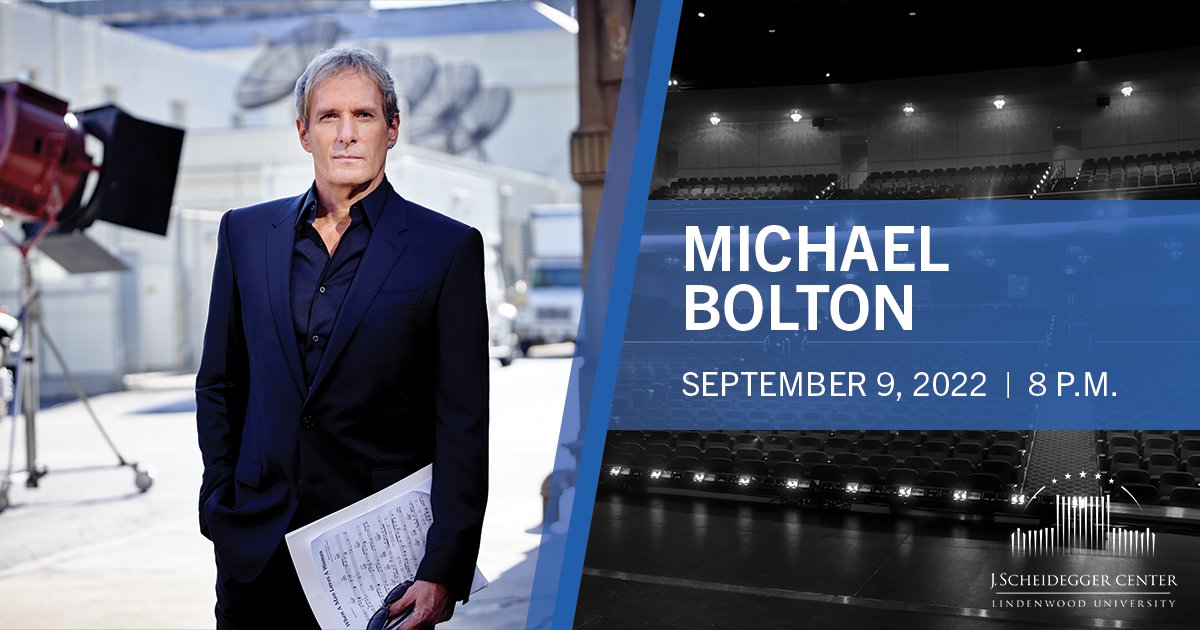 In just ONE WEEK, one of music's most renowned singer-songwriters, <a href="/mbsings/">Michael Bolton</a>, will take the Scheidegger stage. Get your tickets and we'll see you there! bit.ly/3pvS4ZI