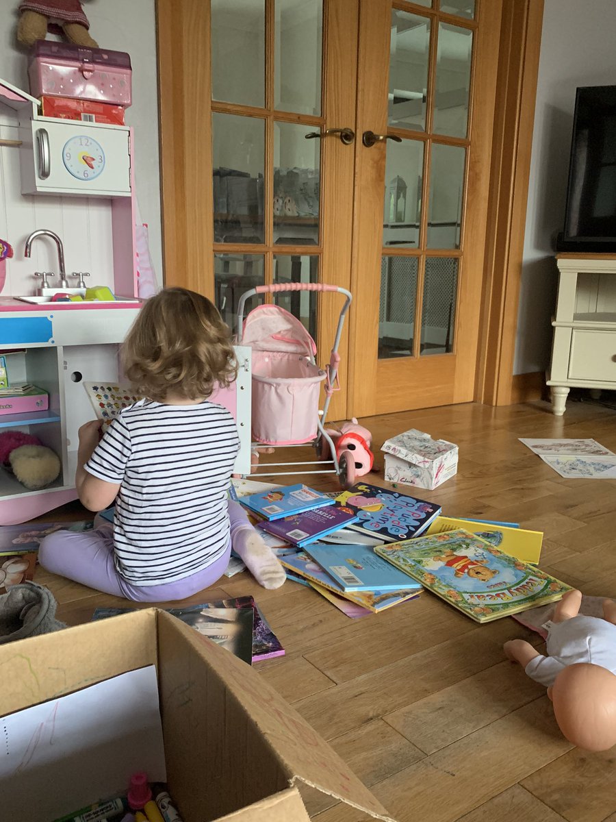 DrKDoolan's tweet photo. As a self proclaimed nerdy book worm I’m chuffed my toddler loves books but a small part of me dies every time she throws them across the room 😂 #geekproblems https://t.co/HJAViTdm7M