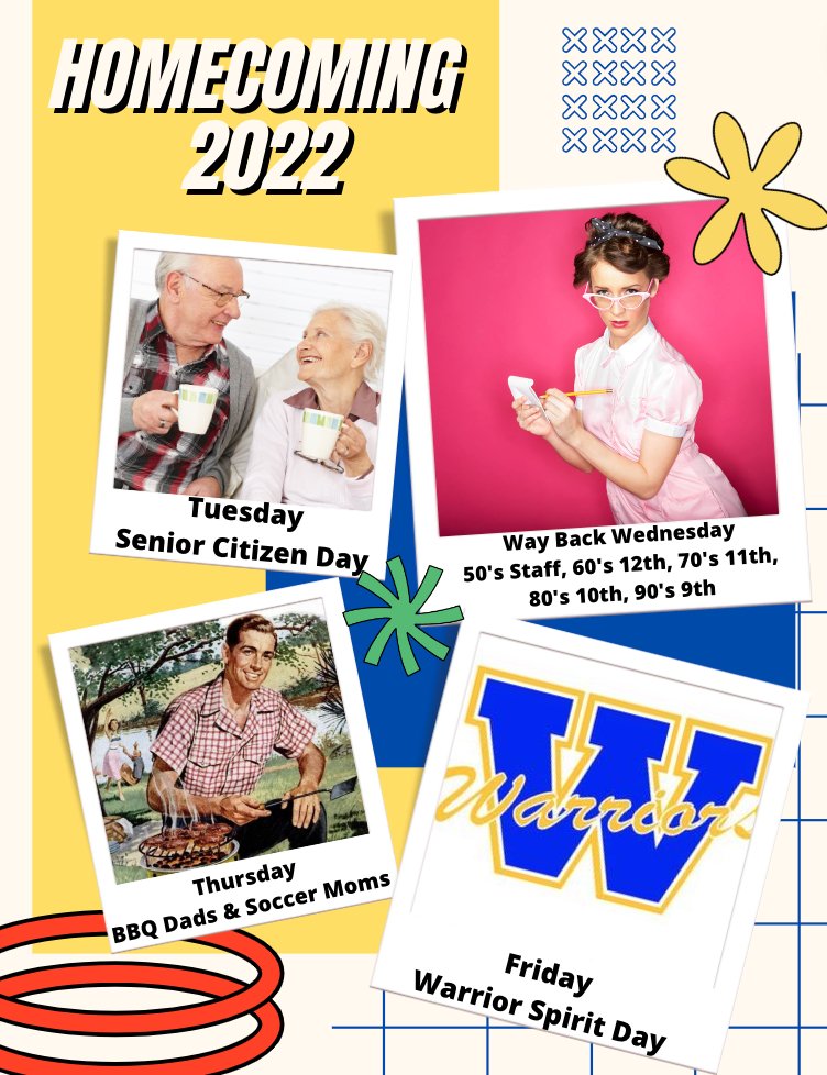 Homecoming 2022 is next week! 
Get prepared!  
#GoWahooBlue