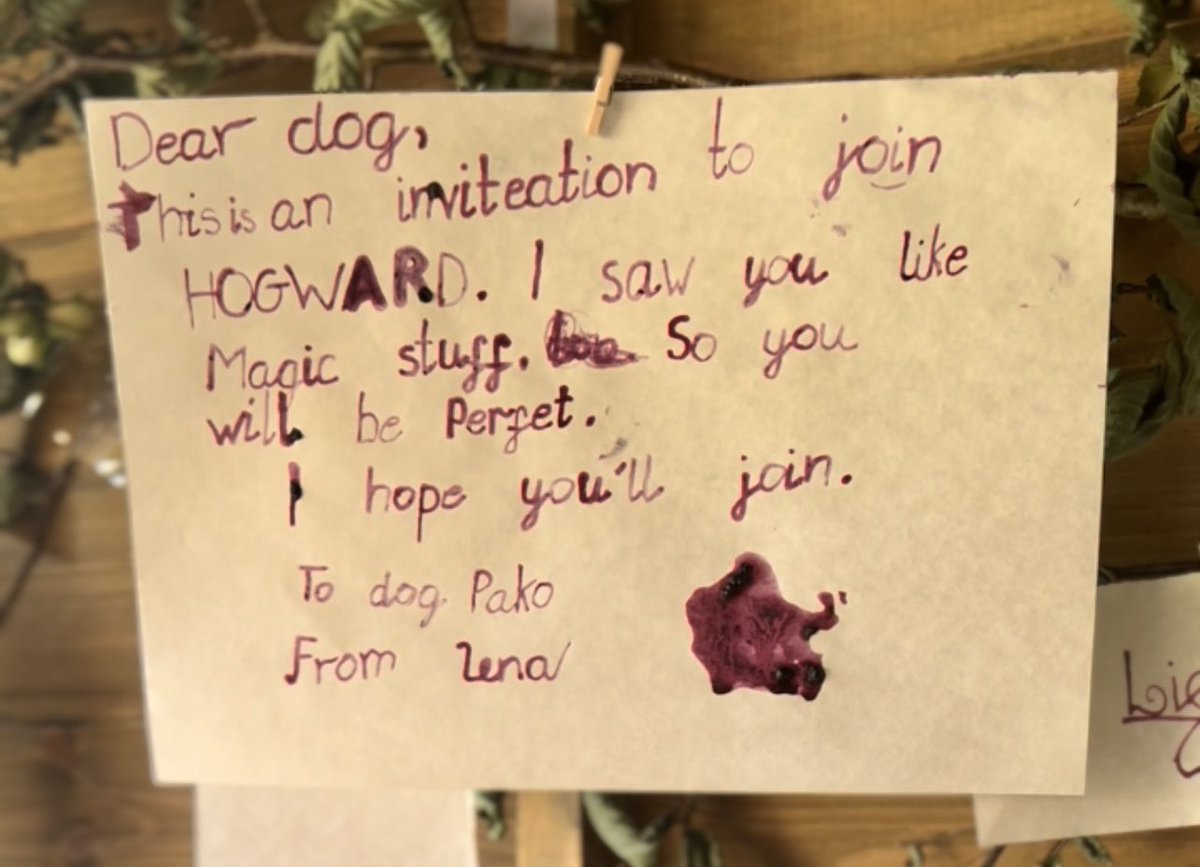 Written by a kid today at a festival in the Highlands to her dog😭 (and written in blackberry juice!)

<a href="/DandelionScot/">Dandelion</a> <a href="/KidsWriteJokes/">Kids Write Jokes</a>