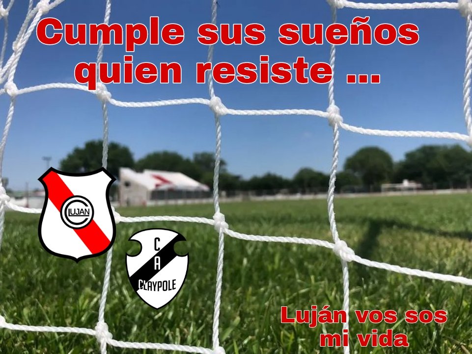 ClubLujan_1936's tweet photo. Próximo partido: 
Luján - Claypole 
Sábado 3 de Septiembre
15:30Hs 
Cancha : Predio San Emilio

Mañana será un día histórico para nuestro club ❤️⚽

#VamosLujanero🇮🇩🆑 #JusticiaPorJoaquin https://t.co/CD4ncFdXK6