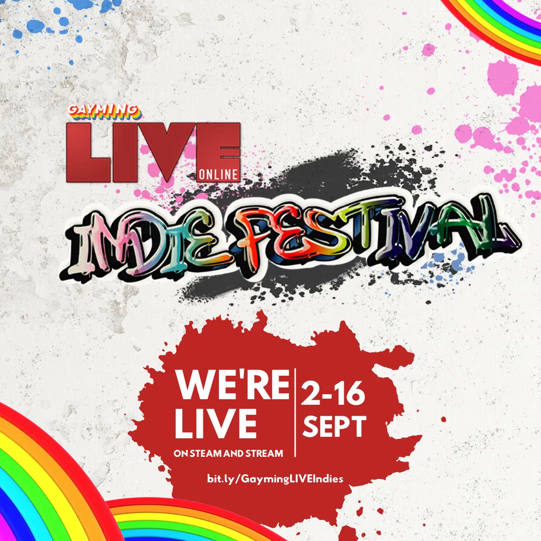 Our #GaymingLive Indie Festival is LIVE on <a href="/Steam/">Steam</a>!

✅ 14 days
✅ Over 55 LGBTQIA+ indie games
✅ Free and accessible for everyone

Go explore, wishlist and support these amazing LGBTQIA+ indies bit.ly/GaymingLIVEInd…