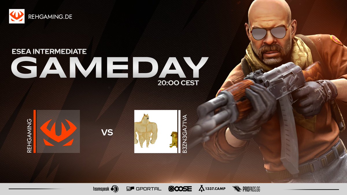 REH Gaming 🦌 (@rehgaming) on Twitter photo Unser CS:GO Main Team tritt in knapp einer Stunde in der <a href="/ESEA/">ESEA League</a> Intermediate gegen #b3zN3gA71vA an 🔥
<a href="/hEATZCS/">hEATZ</a> vertritt den heute verhinderten <a href="/flnCSGO/">Pascal Fischer</a>
🆚#b3zN3gA71vA
⏰20:00 CEST
👥Lineup:
<a href="/Nipie_Nico/">Nipie | Nico</a>
<a href="/JoeCS10/">Joe</a>
<a href="/hEATZCS/">hEATZ</a>
@Blacki9326
<a href="/SyXcsgo/">SyX</a>
Viel Erfolg, Männers! 🧡 Unser CS:GO Main Team tritt in knapp einer Stunde in der <a href="/ESEA/">ESEA League</a> Intermediate gegen #b3zN3gA71vA an 🔥
<a href="/hEATZCS/">hEATZ</a> vertritt den heute verhinderten <a href="/flnCSGO/">Pascal Fischer</a>
🆚#b3zN3gA71vA
⏰20:00 CEST
👥Lineup:
<a href="/Nipie_Nico/">Nipie | Nico</a>
<a href="/JoeCS10/">Joe</a>
<a href="/hEATZCS/">hEATZ</a>
@Blacki9326
<a href="/SyXcsgo/">SyX</a>
Viel Erfolg, Männers! 🧡