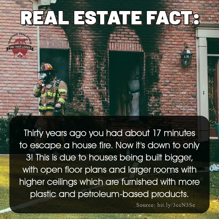 betsydixon's tweet image. Check those smoke detectors, friends! 3 minutes is not a lot of time! 😲  

#funfactfriday #tigerladies #notsofunfactfriday #traditionrealestate #housefire #utahrealestate #smokealarms #utah