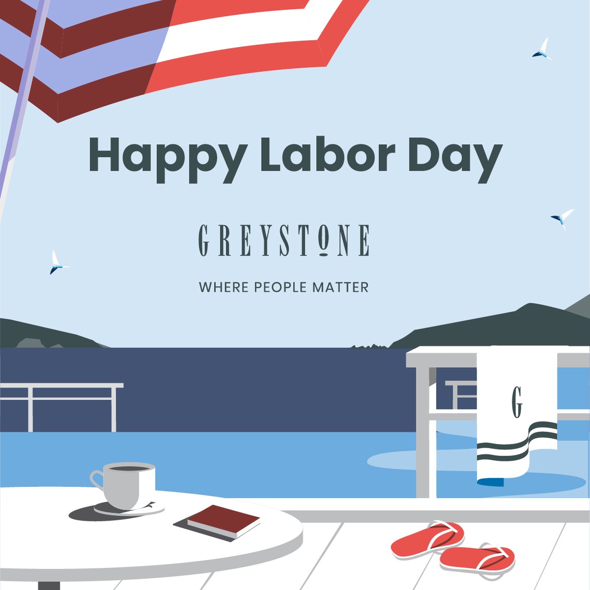 GreystoneCREF's tweet photo. We hope you have a relaxed and restful Labor Day Weekend! Another year of success worth celebrating. #WherePeopleMatter #Greystonites https://t.co/qqwAzEEbtg