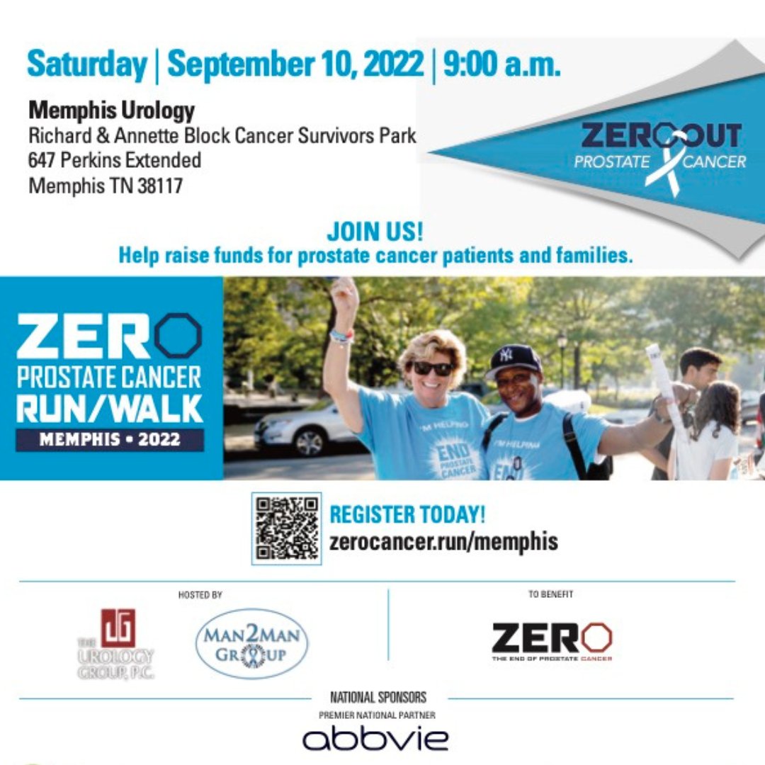 BrownBaptist's tweet photo. Zero Prostate Cancer Run/Walk
๐๏ธ Saturday | September 10, 2022 | 9am.
๐ Richard & Annette Block Cancer Survivor Park:
647 Perkins Extended Memphis TN 38117
๐ฉ๐พโ๐ป Register at https://t.co/tu0oQqXkZD
#BrownBaptist #BMBC #YearOfPower #ZeroCancer https://t.co/eiWsU7tHHO