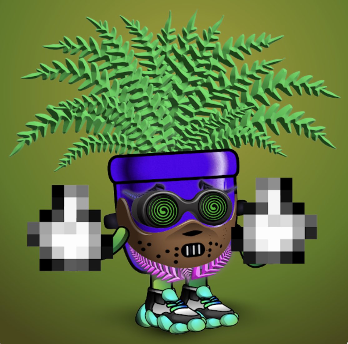 Happy #fernfriday I hope your day is doubly special!!! Doesn’t it just feel good to get flipped off by a potted plant? 😆. <a href="/GRMI_Studios/">GRMI Studios | FernDaddy</a> #birdiegang  
<a href="/_KinnaB/">Kinna</a> 

Oh and “if you don’t hold a Fern Faddy than FU” (Ricky Bobby voice)