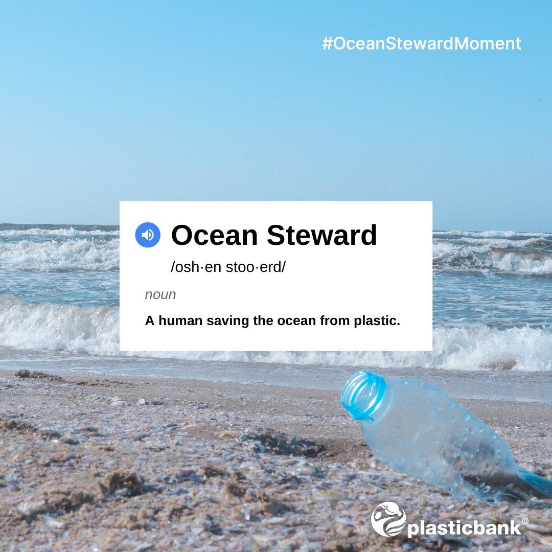 PlasticBank's tweet photo. For any of you who has stopped to consider the damage that is being done to the ocean, felt overwhelmed by the challenge and yet began the quest for a world without #OceanPlastic, is an #OceanSteward to us.

What was the moment YOU became an Ocean Steward?⬇️ https://t.co/ti82hVJ28t