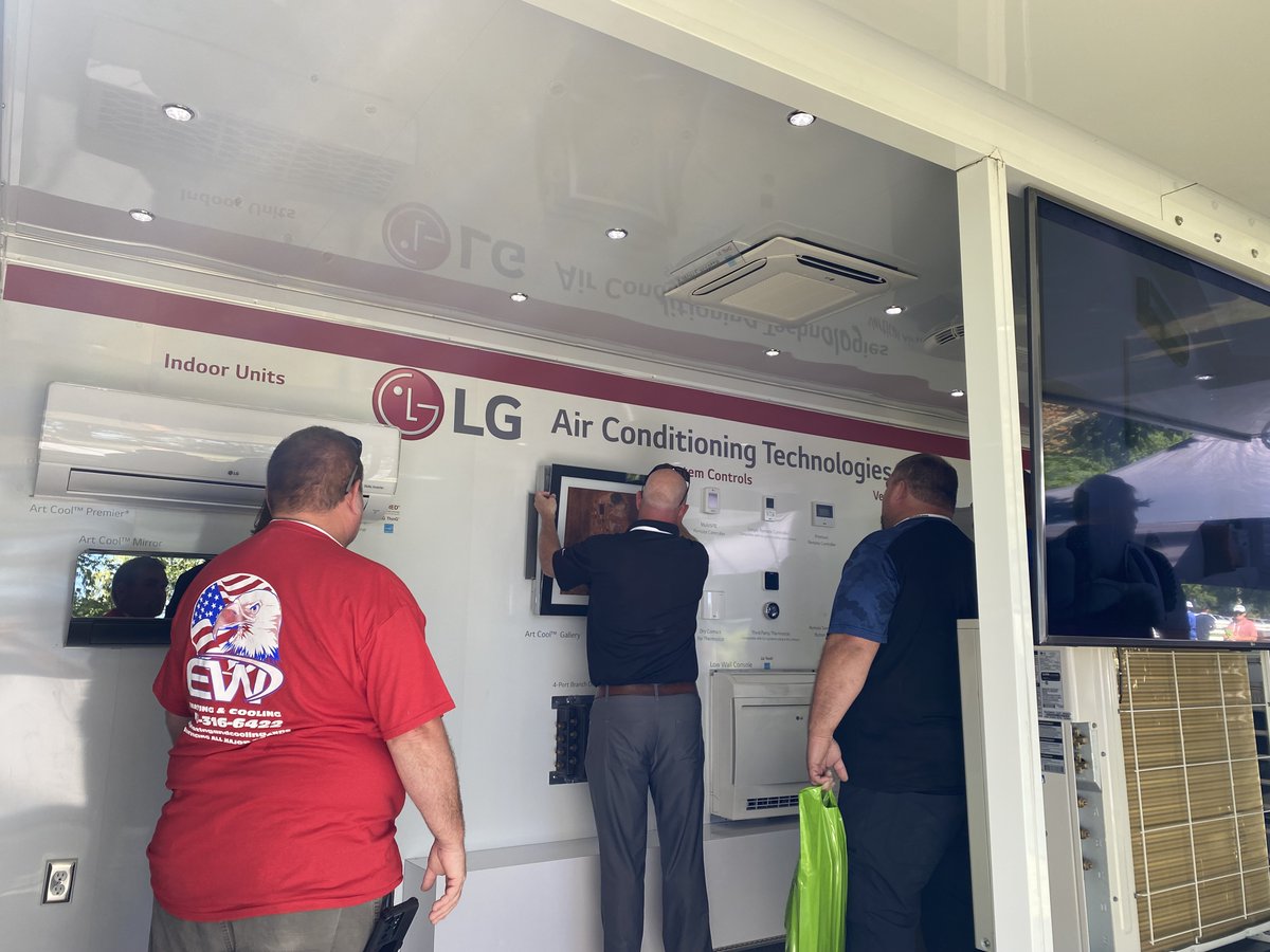 LGHVACUSA's tweet photo. What a fabulous event we had this week with Corken Steel! Thank you to Josh Williams and Corken Steel as well as LG's Phillip Kriegbaum, Terry Frisenda, Raelynn Warner, Charlie Elliot and Scott Hansen! #LGRoadshow https://t.co/xoiT8ukKQk