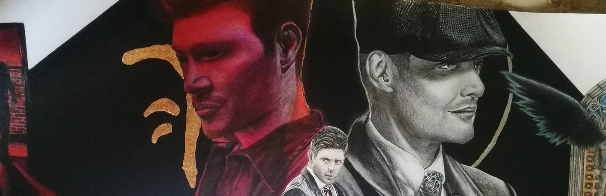 glitterwsilver's tweet photo. He asked me where to sign, again, I panicked &amp; said "omg I don't know" he smiled &amp; decided to make me faint inside as he signed over the confession scene :)

I PRESENT TO YOU THEE @JensenAckles  AUTO  (+ a lil spoiler of the upper part of the drawing)

I'm sobbing a little :') https://t.co/jkYaCccm8x