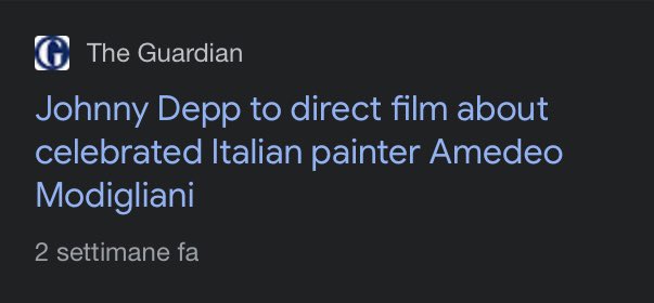 Mod1Official's tweet photo. Since his death, Modigliani's reputation has soared. In 2023, #JohnnyDepp will be co-producing a movie about Amedeo Modigliani’s life with Al Pacino and Barry Navidi.

Source: The Guardian https://t.co/8B6tKXL2mJ

#art #modigliani #NFTCommunity 
#nft https://t.co/yhGYWJKC4q