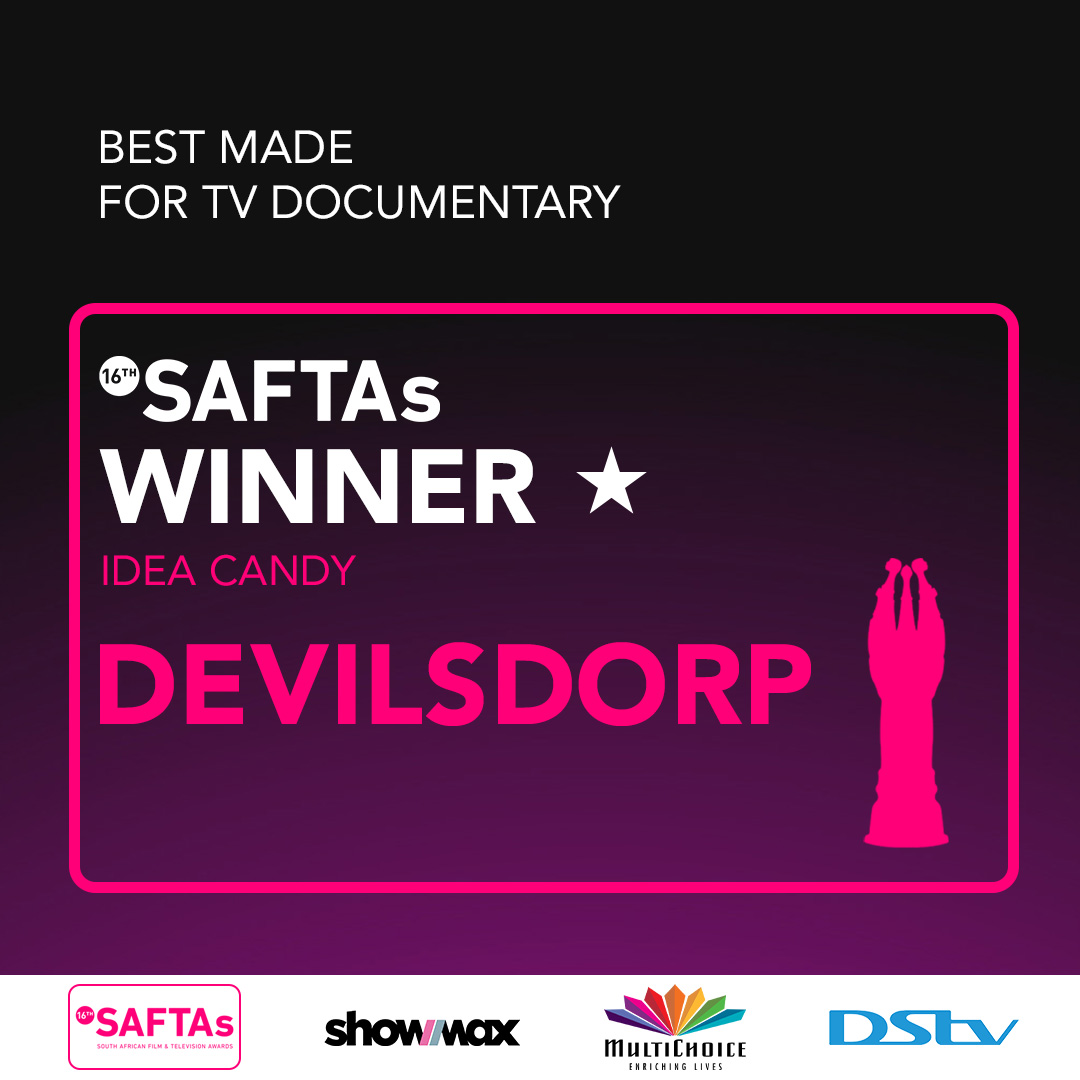 MNet's tweet photo. A big congratulations to the team at #Devilsdorp and #Showmax on scooping the Golden Horn for Best Made For TV Documentary. #SAFTAs https://t.co/1Ea1hAnwQh