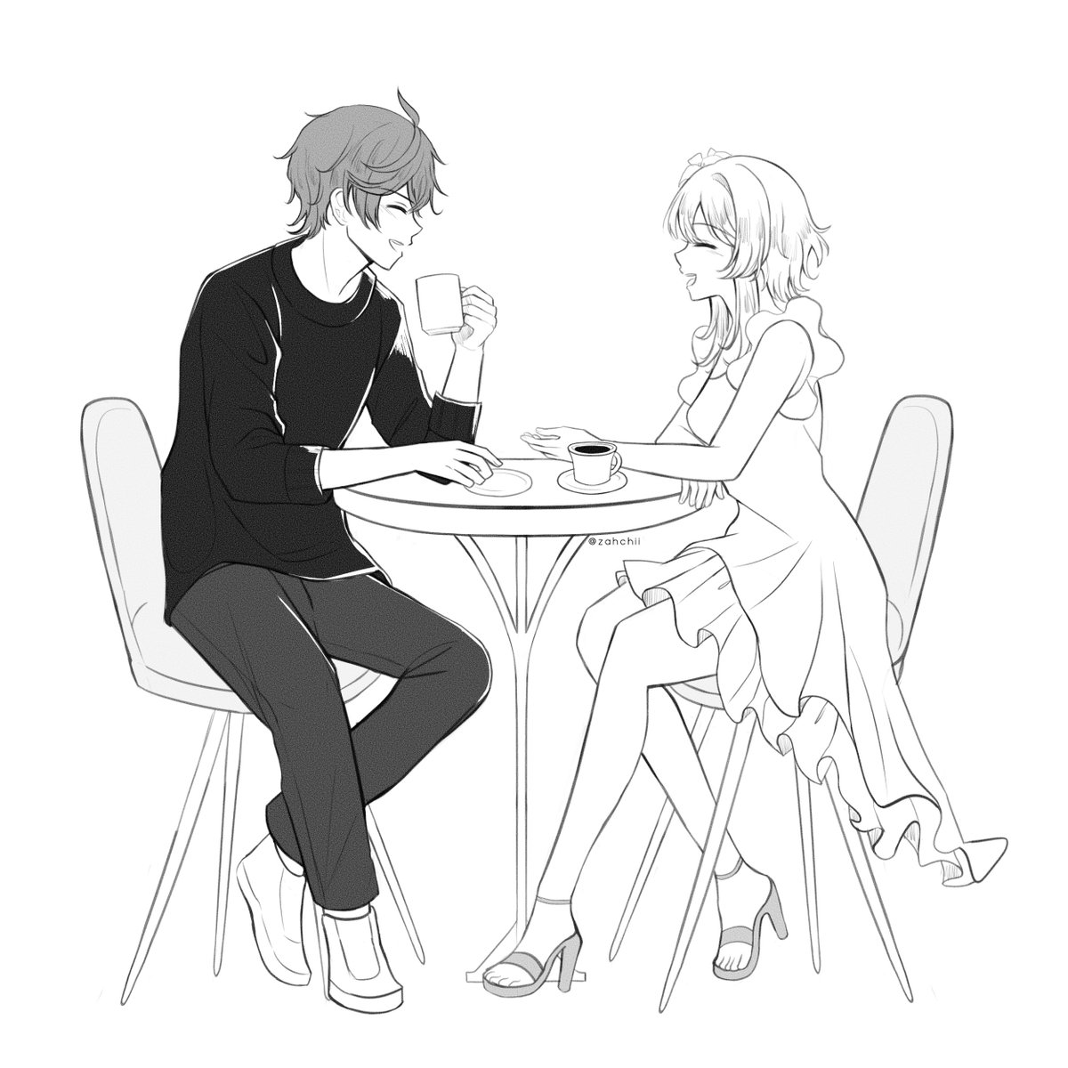 zahchii's tweet photo. Cafe Date~
#chilumi #lumichi #LumichiWeek2022 #蛍タル https://t.co/8vHCcIrA07