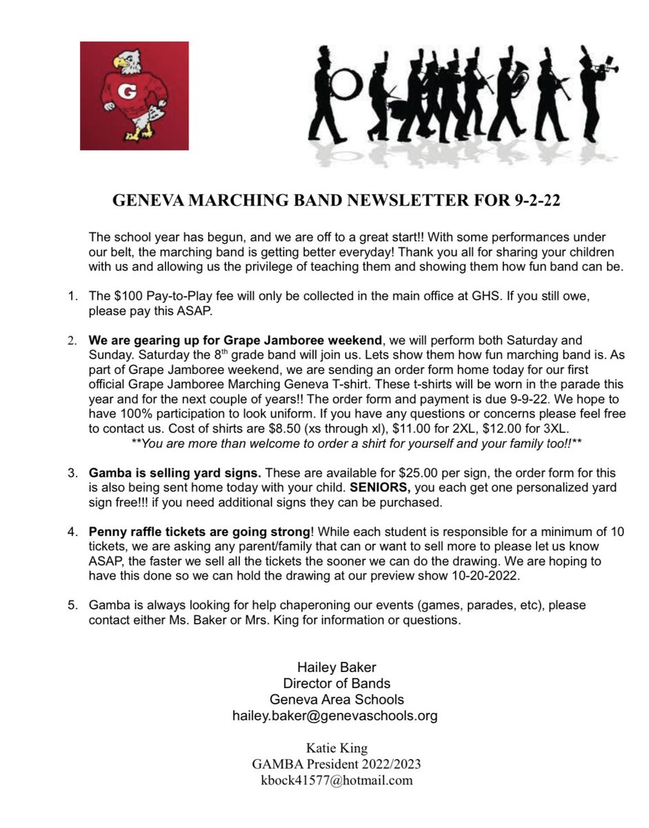 MarchingGenevaEagles (@eaglesmarching) on Twitter photo 