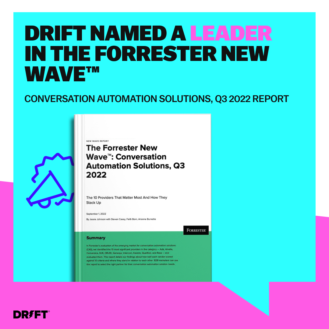 Exciting times for our partner @Drift! @Forrester has named #Drift a Leader in The Forrester New Wave report for conversation automation solutions. Read all about it here: drift.ly/3Q4RpZO. <a href="/Quarry/">Quarry</a> is proud to be a Gold Tier Drift Solutions Partner!