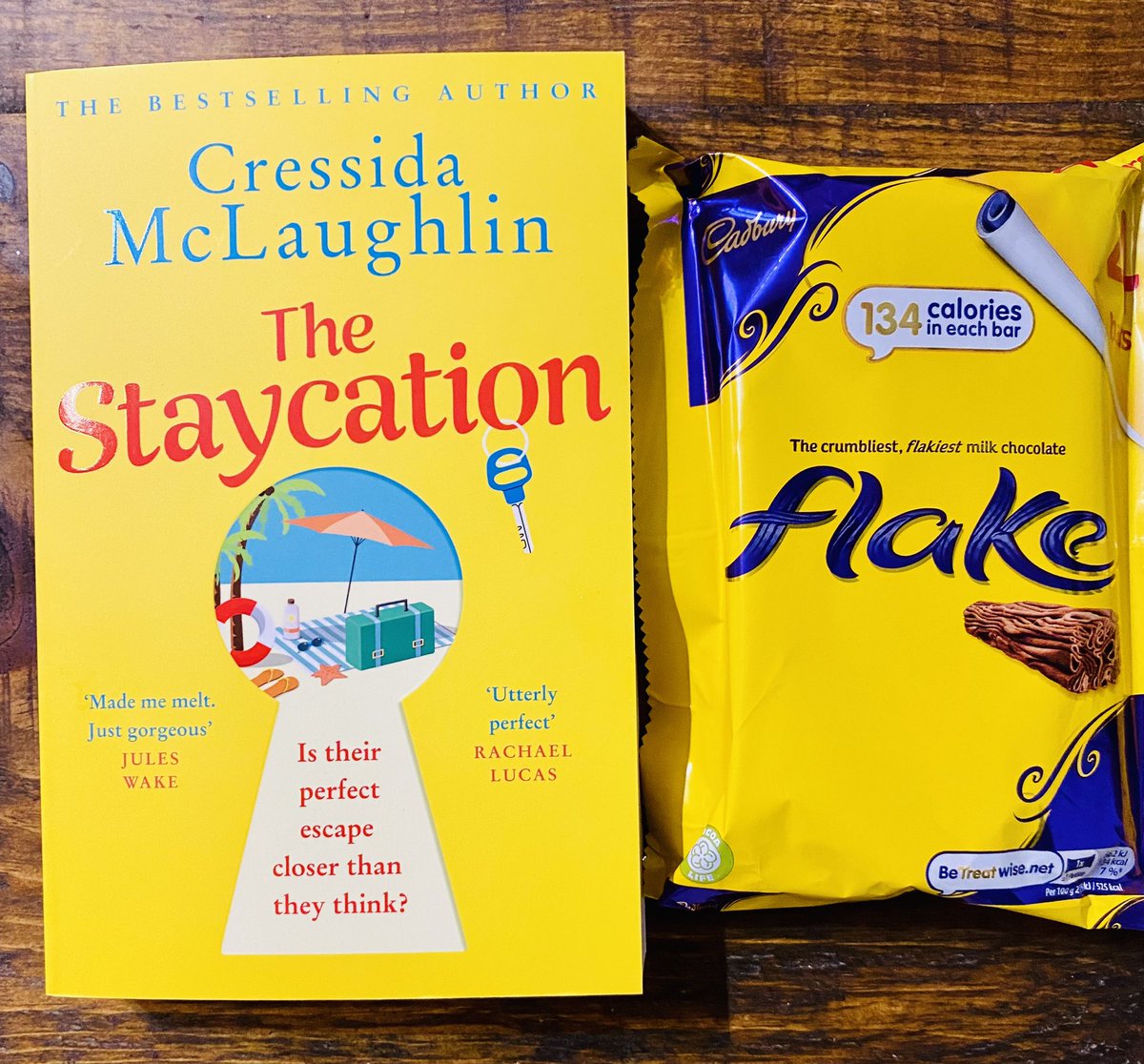 It’s Friday #giveaway time! #win a copy of The Staycation and a pack of flakes. RT &amp; follow to enter. UK only. Closes 05/09/22 at 8pm.