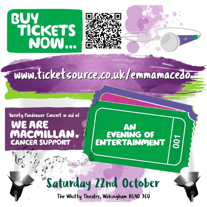 Don't walk.... run! 

TICKETS NOW ON SALE for what's shaping up to be a fantastic show. 

An evening of live entertainment all for a fantastic cause <a href="/macmillancancer/">Macmillan Cancer Support</a>

#charity #macmillancancersupport #fundraiser #liveentertainment