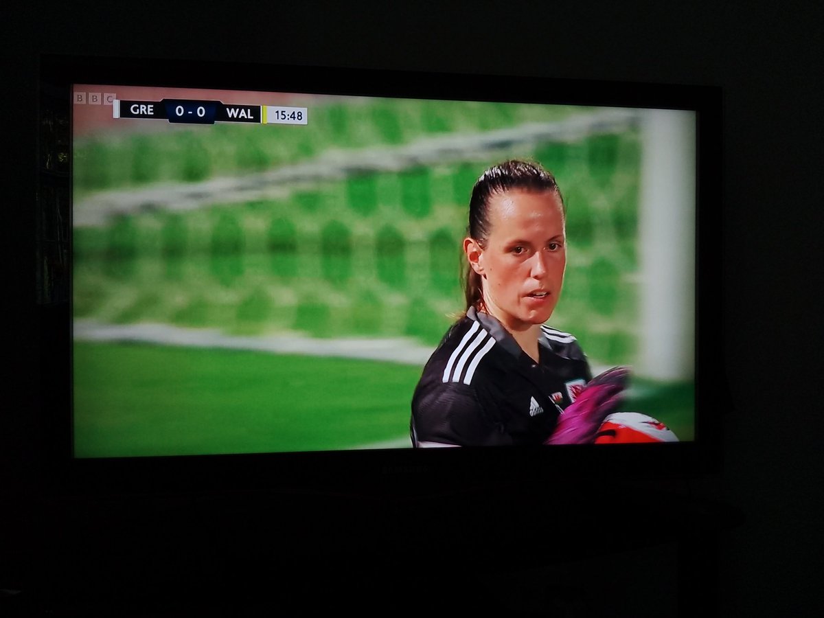 gwylwalgoch's tweet photo. Great start from Wales. Well done @WMenywod for your support. Keep singing! #WALGRE @FIFAWWC https://t.co/ARMjTqDcVL